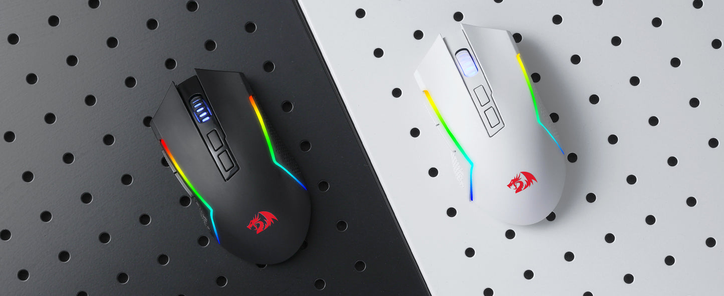Redragon M693 Wireless/Wired BT & 2.4G Bluetooth Gaming 8000 DPI Mouse 3-Mode Connection RGB Backlight for PC/Mac/Laptop