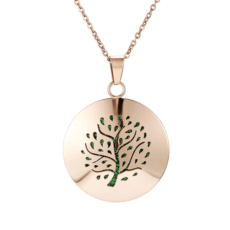 lotus necklace Aromatherapy Essential Oil Diffuser Locket Perfume Necklace Stainless Steel Locket with Felt Pads For Woman
