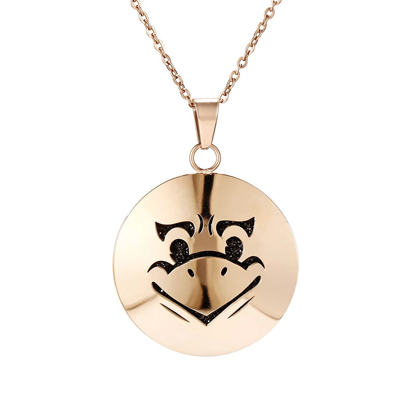 lotus necklace Aromatherapy Essential Oil Diffuser Locket Perfume Necklace Stainless Steel Locket with Felt Pads For Woman