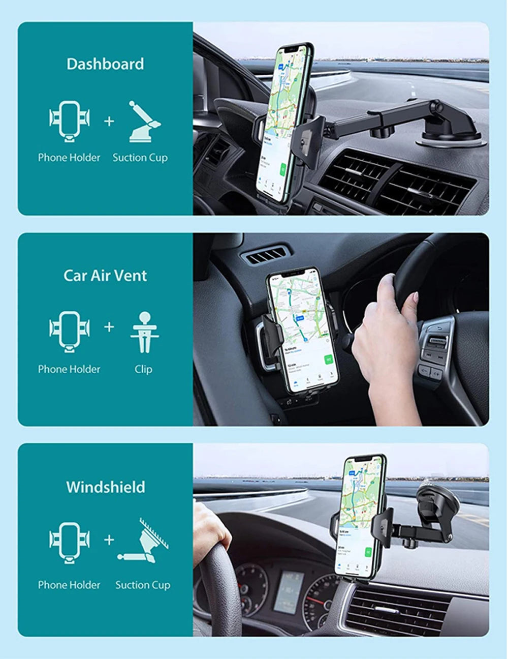 New Sucker Car Phone Holder Mobile Phone Holder Stand in Car No Magnetic GPS Mount Support For iPhone 11 Pro Xiaomi Samsung