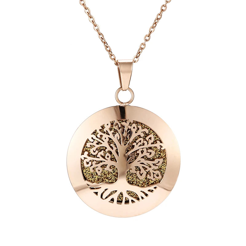 lotus necklace Aromatherapy Essential Oil Diffuser Locket Perfume Necklace Stainless Steel Locket with Felt Pads For Woman