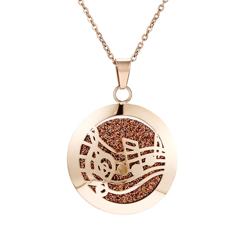 lotus necklace Aromatherapy Essential Oil Diffuser Locket Perfume Necklace Stainless Steel Locket with Felt Pads For Woman