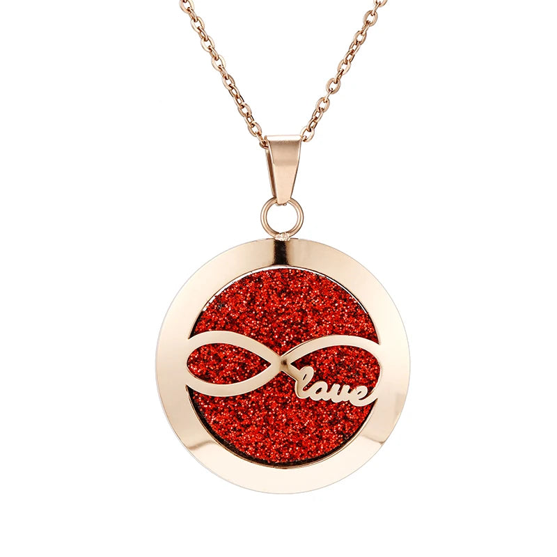 lotus necklace Aromatherapy Essential Oil Diffuser Locket Perfume Necklace Stainless Steel Locket with Felt Pads For Woman