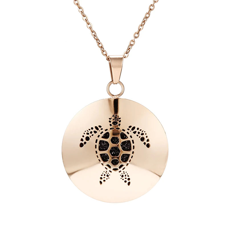 lotus necklace Aromatherapy Essential Oil Diffuser Locket Perfume Necklace Stainless Steel Locket with Felt Pads For Woman