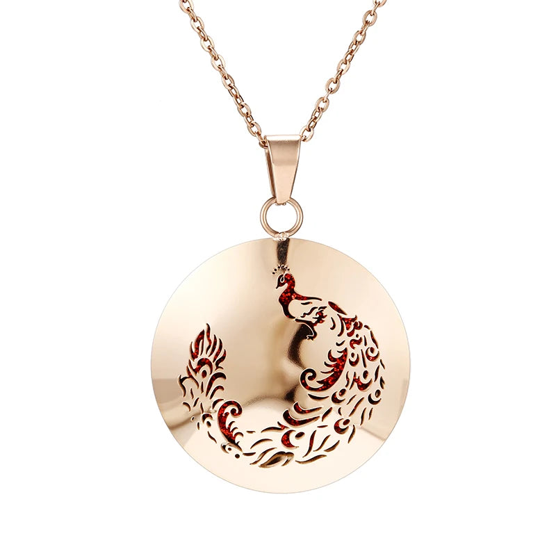 lotus necklace Aromatherapy Essential Oil Diffuser Locket Perfume Necklace Stainless Steel Locket with Felt Pads For Woman