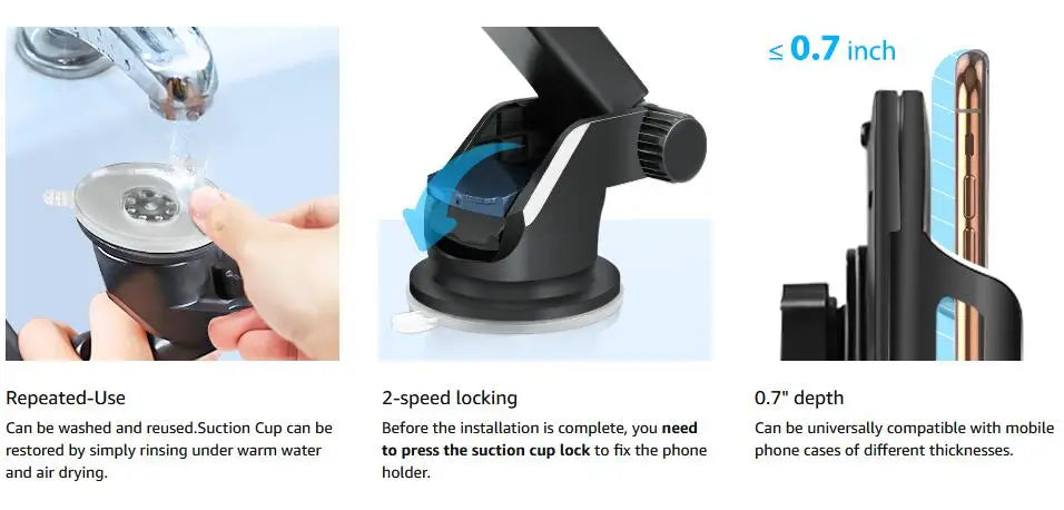 New Sucker Car Phone Holder Mobile Phone Holder Stand in Car No Magnetic GPS Mount Support For iPhone 11 Pro Xiaomi Samsung