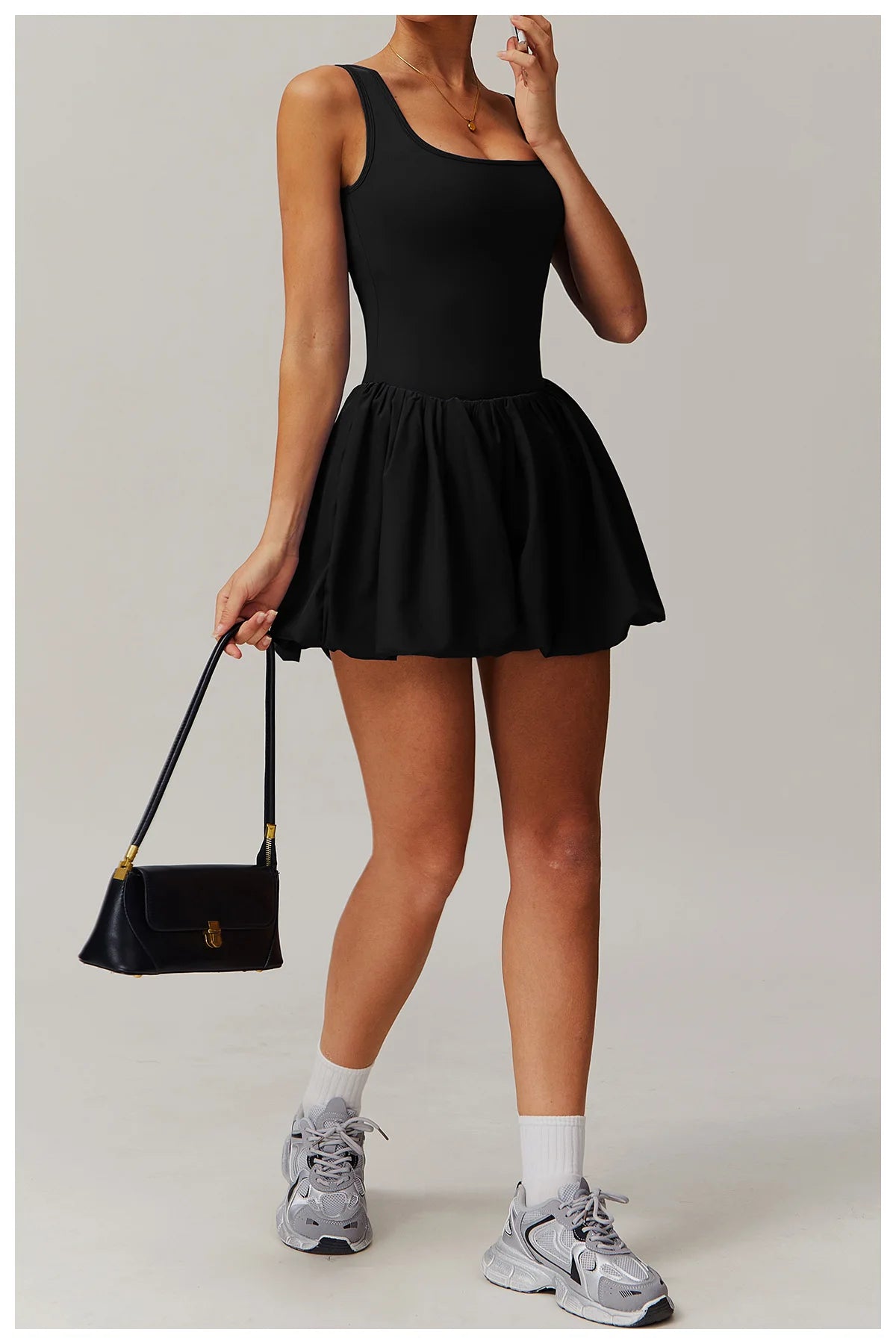 New Fake Two-piece Sports Dress Women's Anti Glare Yoga Jumpsuit Outdoor Running Fitness Tennis Skirt Workout Rompers Yoga Set
