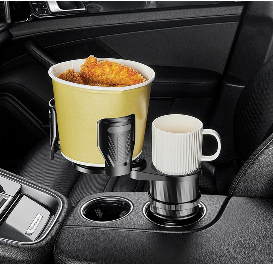 SEAMETAL 2 IN 1 Car Cup Holder Expander Adapter Base Vehicle Drinking Bottle Phone Organizer for Auto Car Styling Accessories
