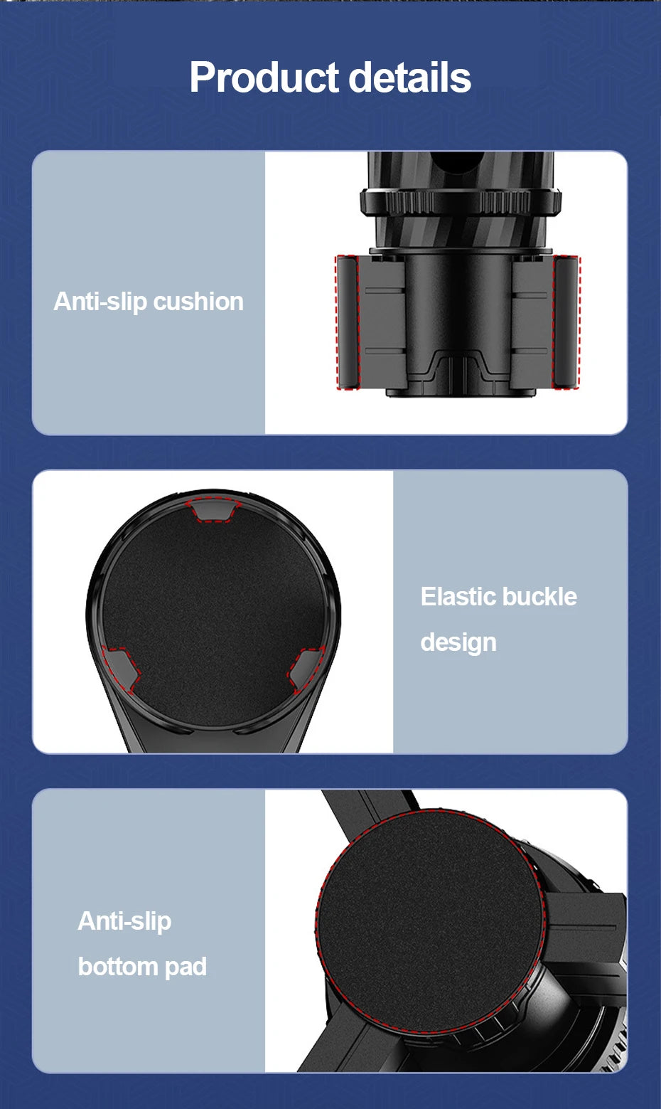 SEAMETAL 2 IN 1 Car Cup Holder Expander Adapter Base Vehicle Drinking Bottle Phone Organizer for Auto Car Styling Accessories