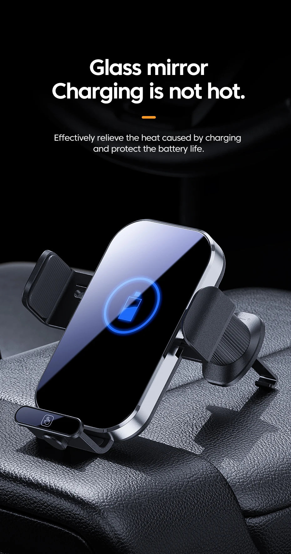 66W Wireless Car Charger Air Vent Auto Clamping Super Fast Charging Station Car Phone Holder for iPhone 15 14 13 12 Samsung