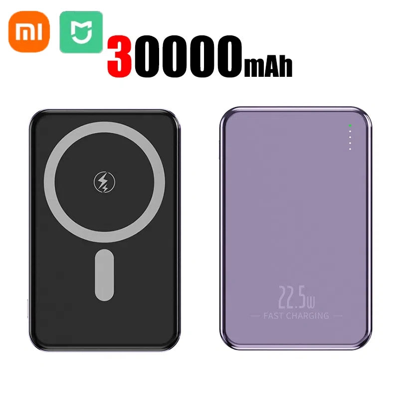 Xiaomi Ultra Slim Power Bank Mac Fast Charge Auxiliary Battery 50000mAh Magnetic Magnet Wireless Charging For IPhone Samsung