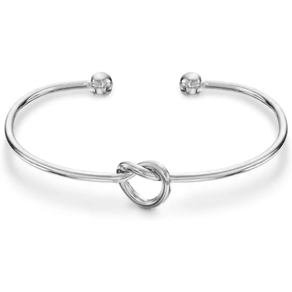 K Gold Plated Silver Plated Forever Love Knot Infinity Bangle Bracelets for Women | Adjustable Gold Bangle Bracelet for Women