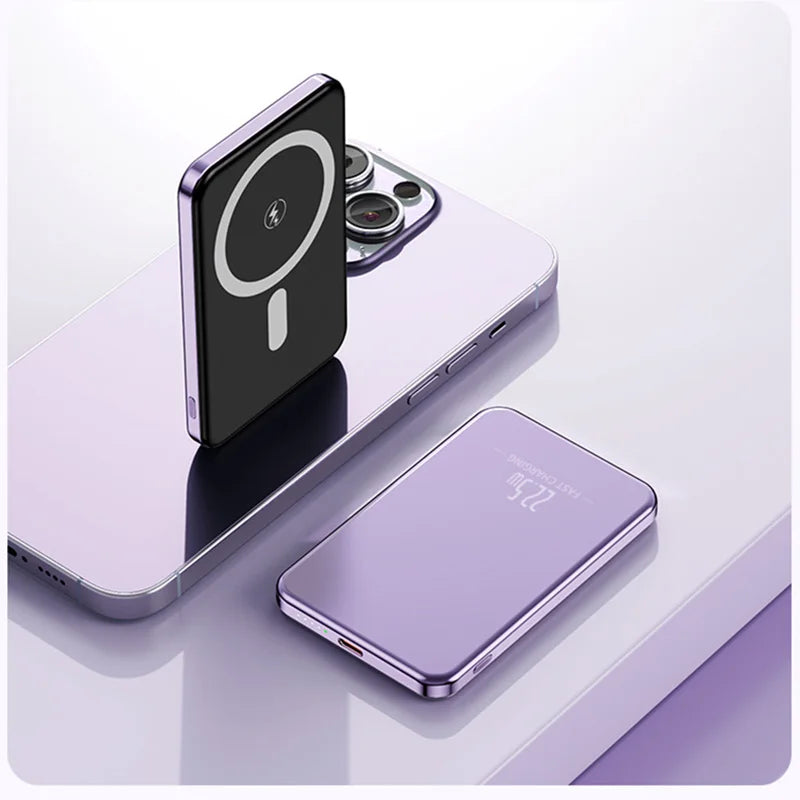 Xiaomi Ultra Slim Power Bank Mac Fast Charge Auxiliary Battery 50000mAh Magnetic Magnet Wireless Charging For IPhone Samsung