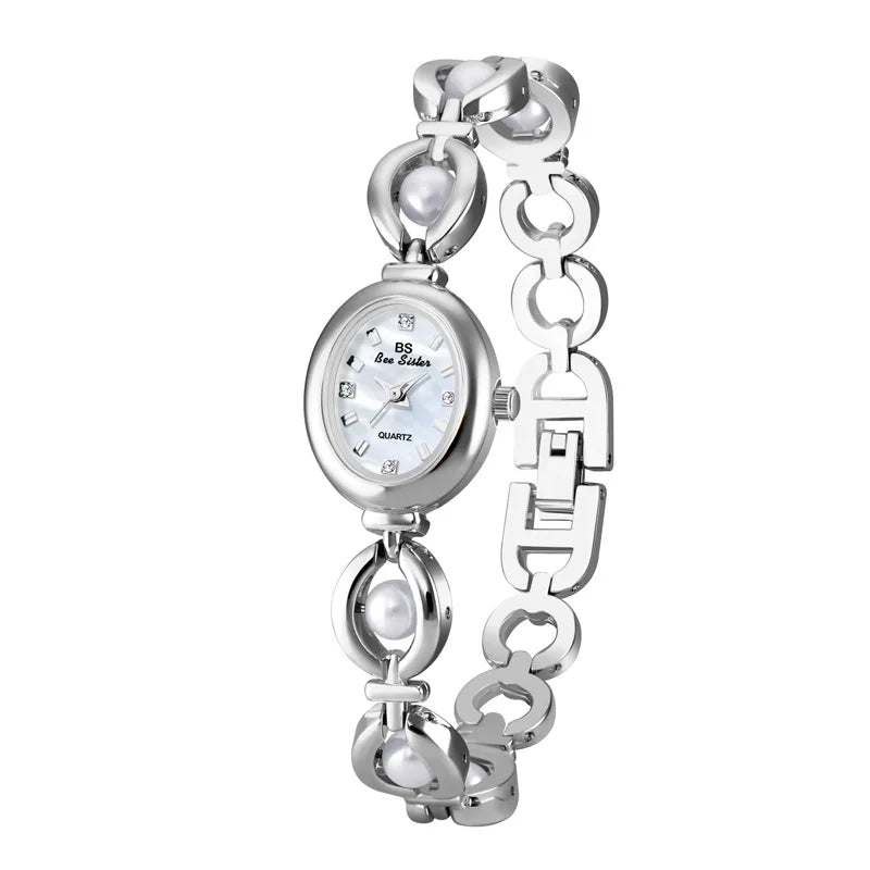 Bee Sister New Luxury Brand Women Wrist Watches Small Green Classic Stainless Steel Reloj De Mujer Fashion Watch for Ladies