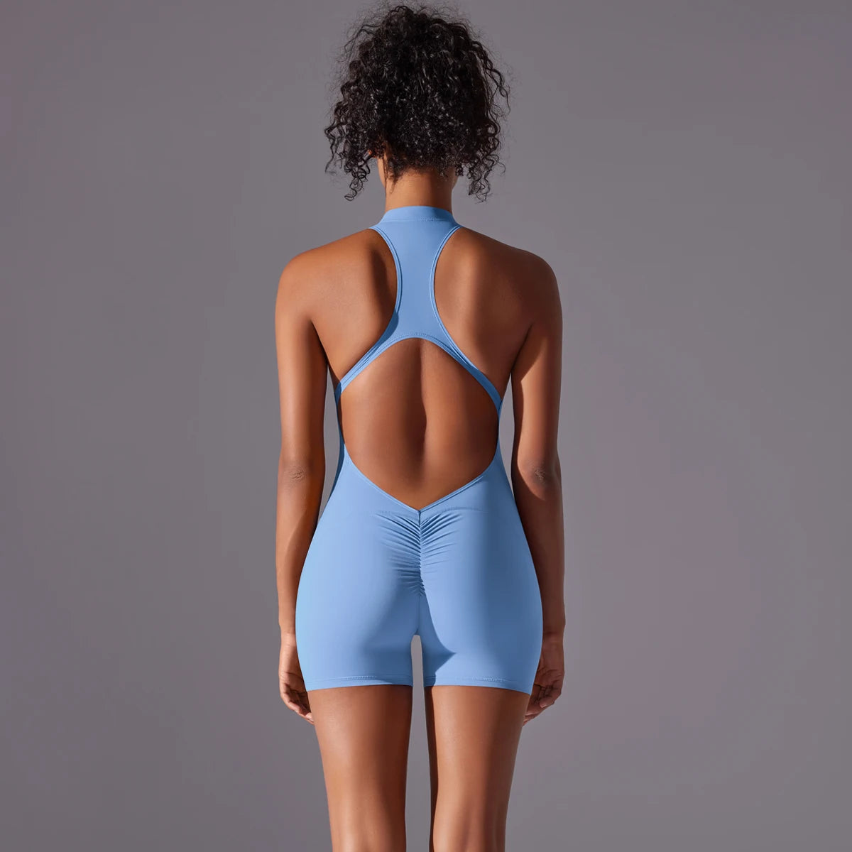 Women's Sports Shapewer Backless Yoga Jumpsuit Shorts Set Women Bodysuits Tummy Control Butt Lifting Sports Shapewea Fitness