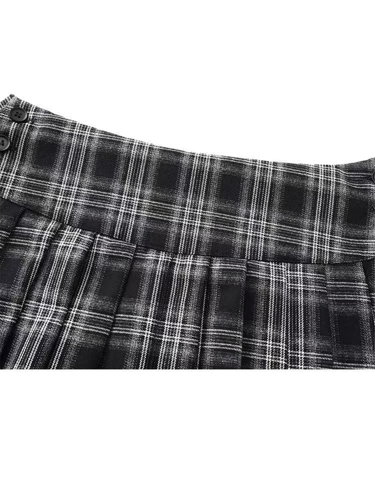 Mini Skirts For Woman Korean Fashion Plaid Skirts Women Y2k Clothes Cute Short Skirts Harajuku Vintage Pleated Skirts Preppy