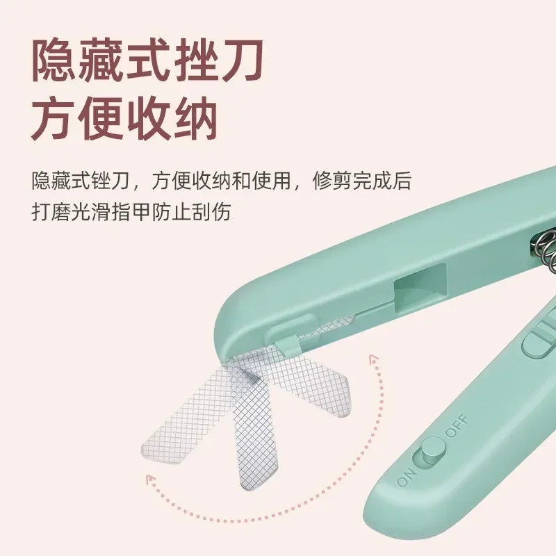 Professional Pet Nail Clipper Stainless Steel Dog Cat Nail Trimmer LED Light Labor-Saving Nail Clipper Dog Grooming Supplies