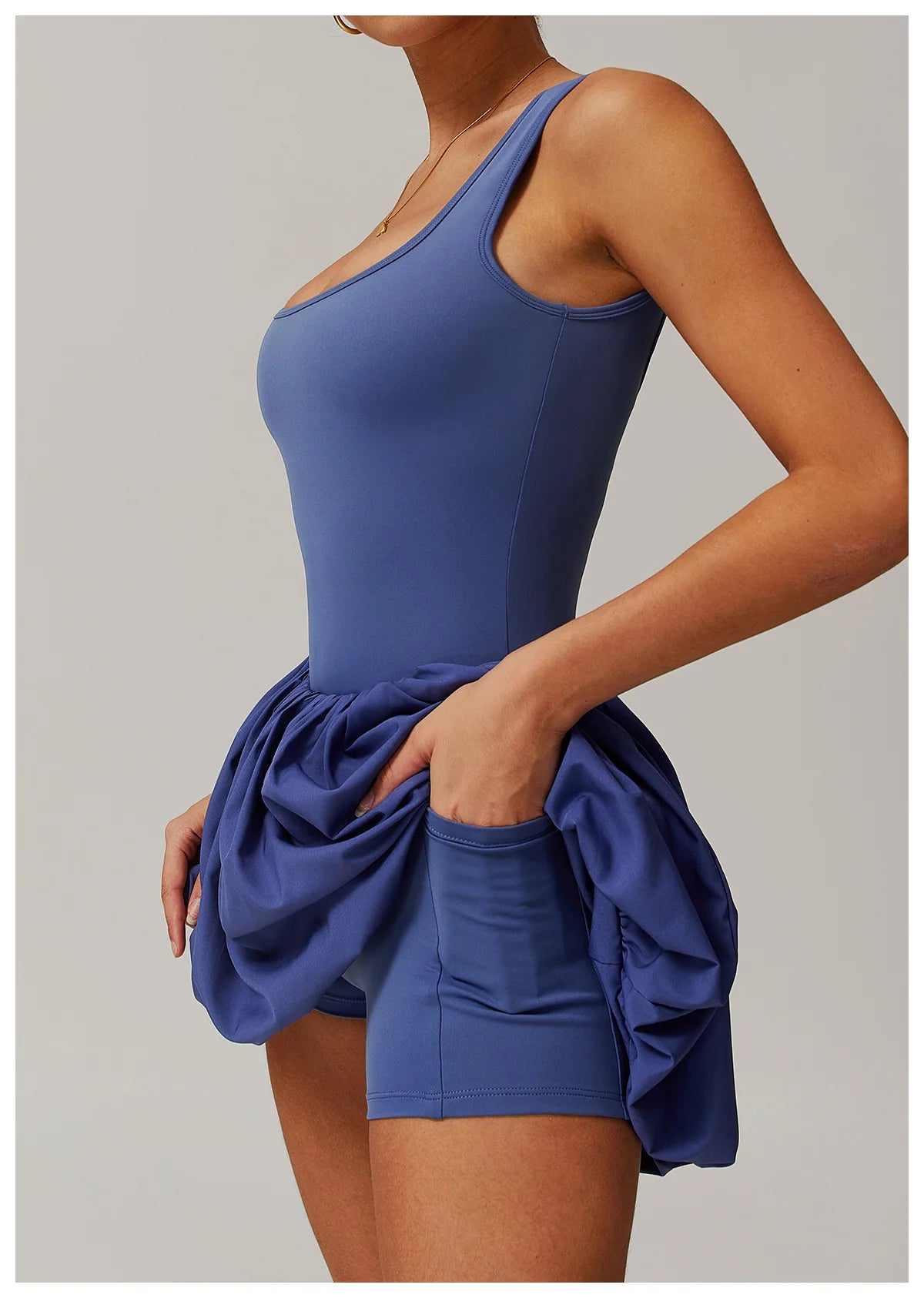 New Fake Two-piece Sports Dress Women's Anti Glare Yoga Jumpsuit Outdoor Running Fitness Tennis Skirt Workout Rompers Yoga Set