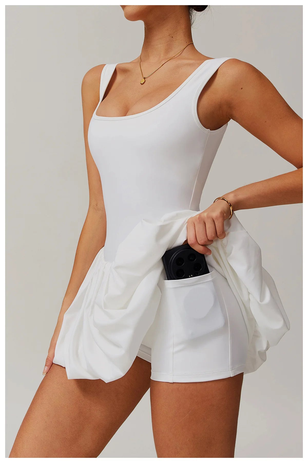 New Fake Two-piece Sports Dress Women's Anti Glare Yoga Jumpsuit Outdoor Running Fitness Tennis Skirt Workout Rompers Yoga Set