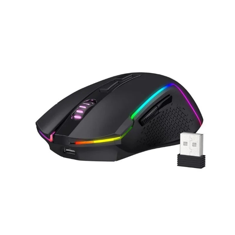 Redragon M693 Wireless/Wired BT & 2.4G Bluetooth Gaming 8000 DPI Mouse 3-Mode Connection RGB Backlight for PC/Mac/Laptop
