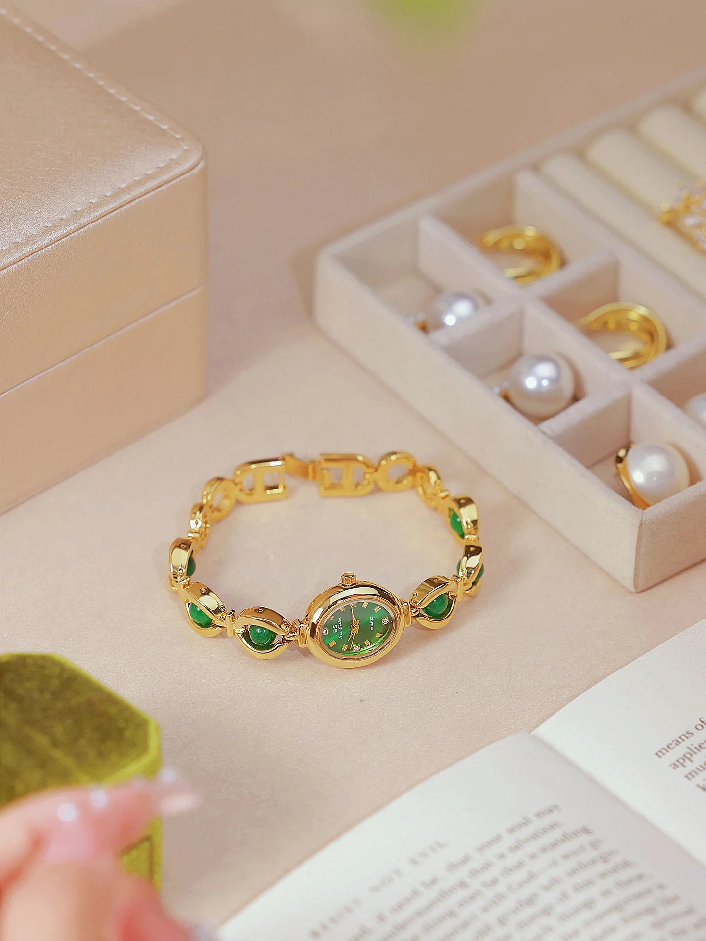 Bee Sister New Luxury Brand Women Wrist Watches Small Green Classic Stainless Steel Reloj De Mujer Fashion Watch for Ladies