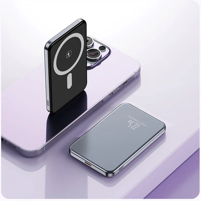 Xiaomi Ultra Slim Power Bank Mac Fast Charge Auxiliary Battery 50000mAh Magnetic Magnet Wireless Charging For IPhone Samsung