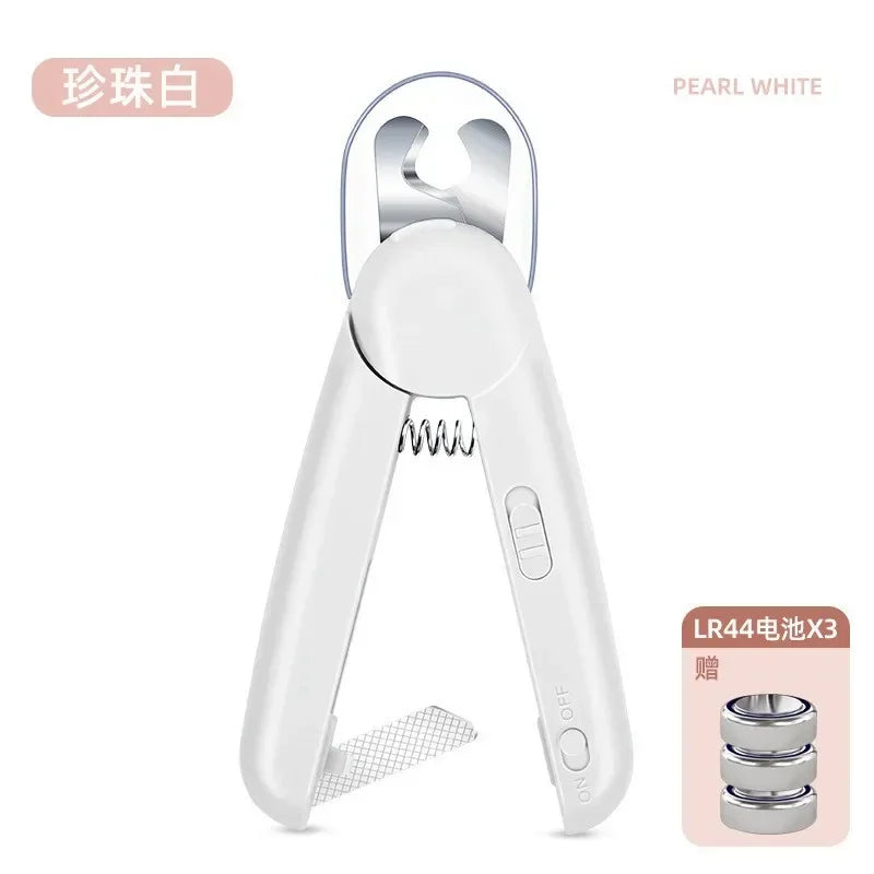 Professional Pet Nail Clipper Stainless Steel Dog Cat Nail Trimmer LED Light Labor-Saving Nail Clipper Dog Grooming Supplies