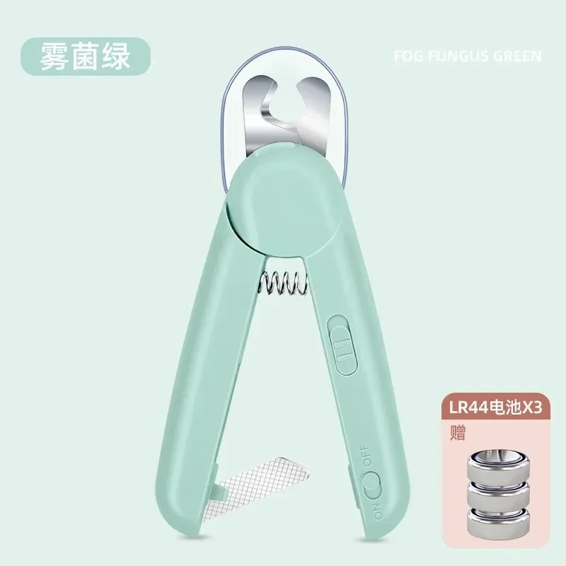 Professional Pet Nail Clipper Stainless Steel Dog Cat Nail Trimmer LED Light Labor-Saving Nail Clipper Dog Grooming Supplies