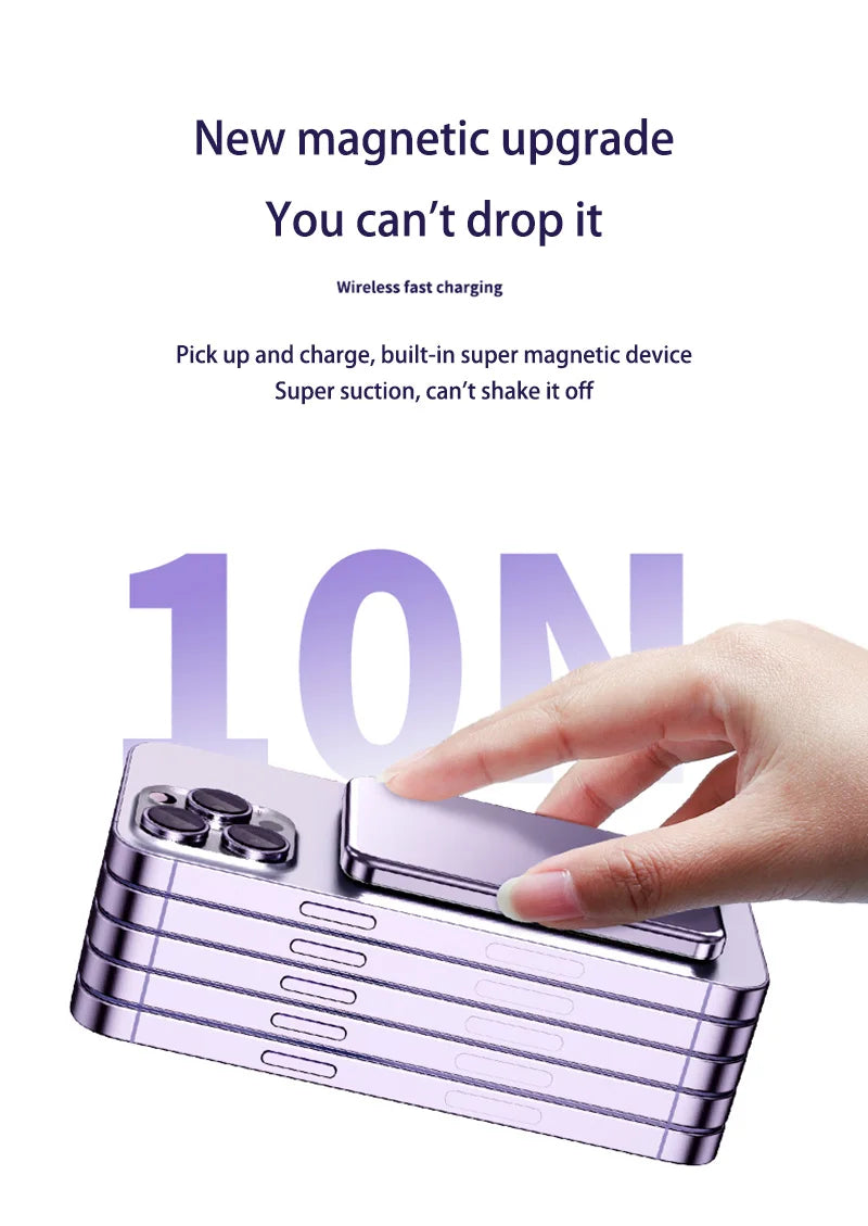 Xiaomi Ultra Slim Power Bank Mac Fast Charge Auxiliary Battery 50000mAh Magnetic Magnet Wireless Charging For IPhone Samsung