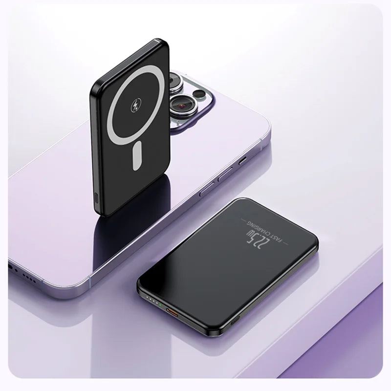 Xiaomi Ultra Slim Power Bank Mac Fast Charge Auxiliary Battery 50000mAh Magnetic Magnet Wireless Charging For IPhone Samsung