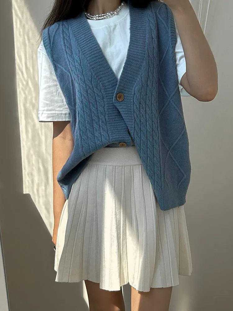 Spring Knit White Mini Pleated Skirts For Women A Line Skirt Gray High Waist Women Knitted Pleated Short Skirts Korean Fashion