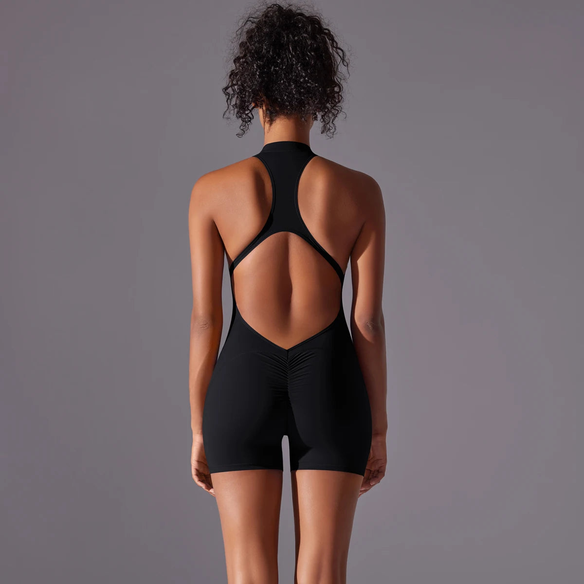 Women's Sports Shapewer Backless Yoga Jumpsuit Shorts Set Women Bodysuits Tummy Control Butt Lifting Sports Shapewea Fitness