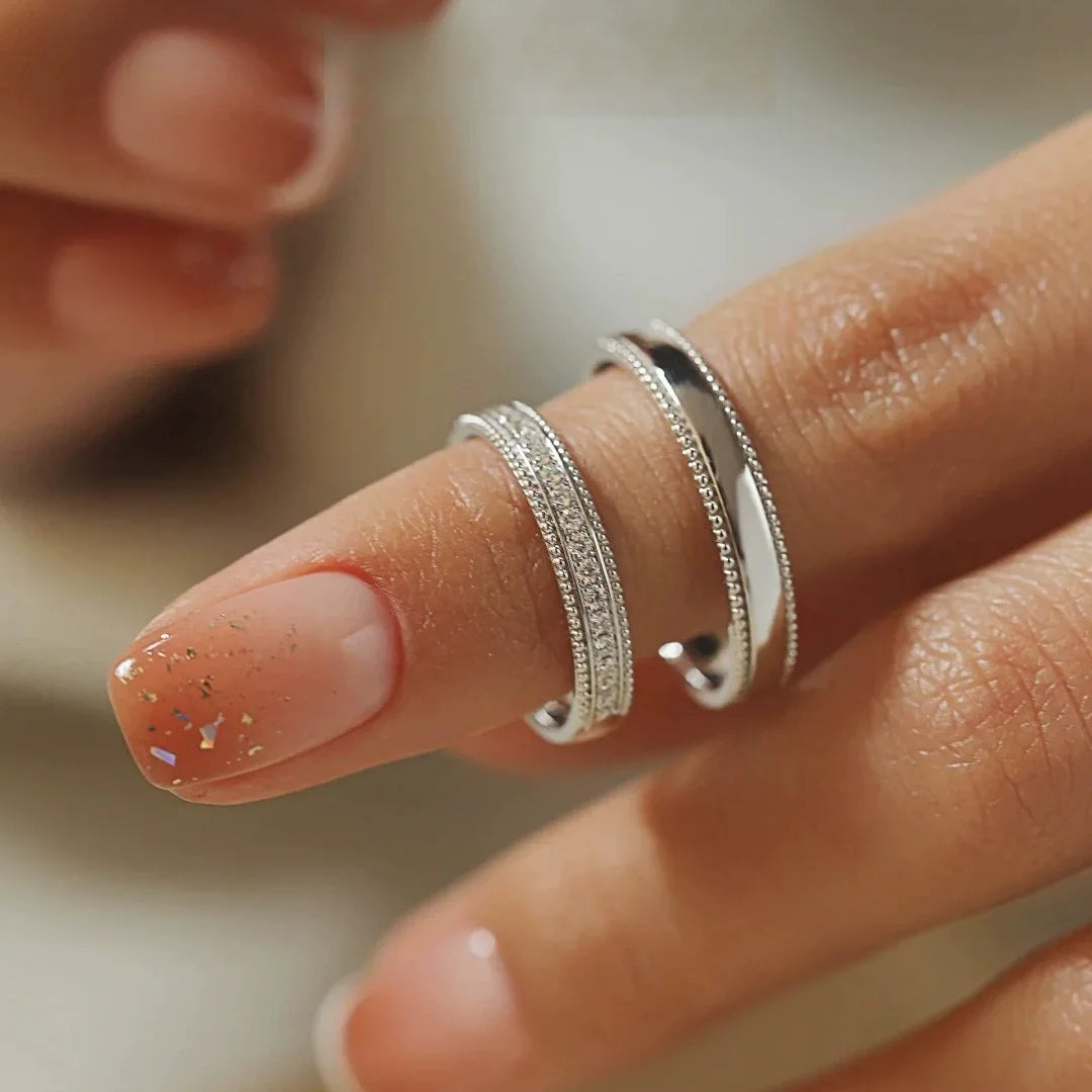 TFGLBU New Full Moissanite Ring for Women Couple Set Lab Diamond Rings Real 925 Sterling Silver Certified Band Wholesale Jewelry