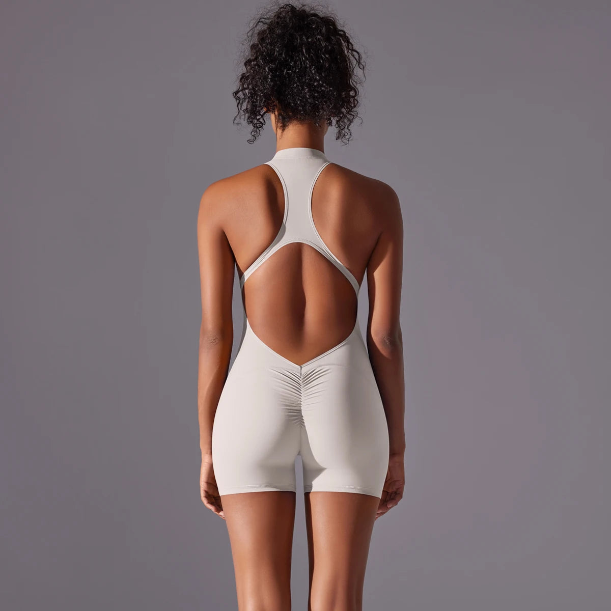 Women's Sports Shapewer Backless Yoga Jumpsuit Shorts Set Women Bodysuits Tummy Control Butt Lifting Sports Shapewea Fitness