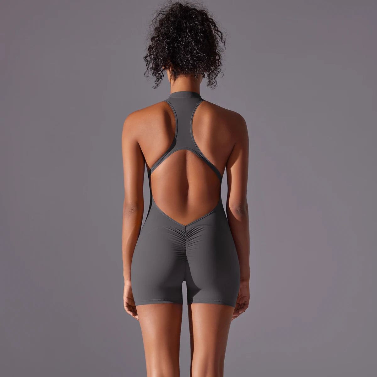 Women's Sports Shapewer Backless Yoga Jumpsuit Shorts Set Women Bodysuits Tummy Control Butt Lifting Sports Shapewea Fitness