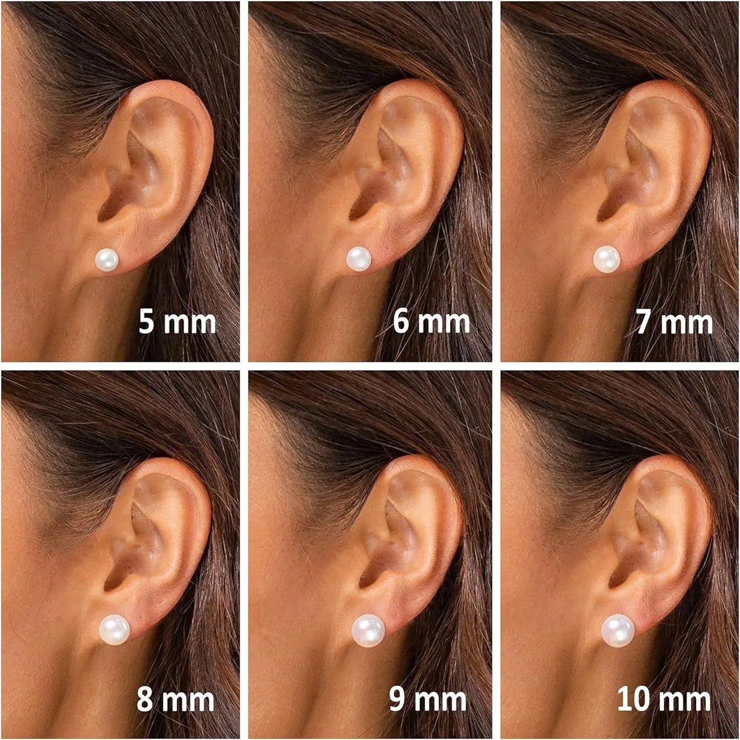925 Silver Plated, 14K Gold Plated, AAA+ Quality Handpicked Freshwater Cultured Stud Pearl Earrings For Women Real Pearl Gift