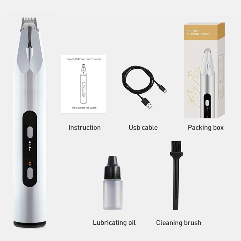 ROJECO Dog Hair Trimmer Professional Pet Foot Hair Trimmer Dog Grooming Clippers for Dogs Haircut Hair Cutting Electric Shaver