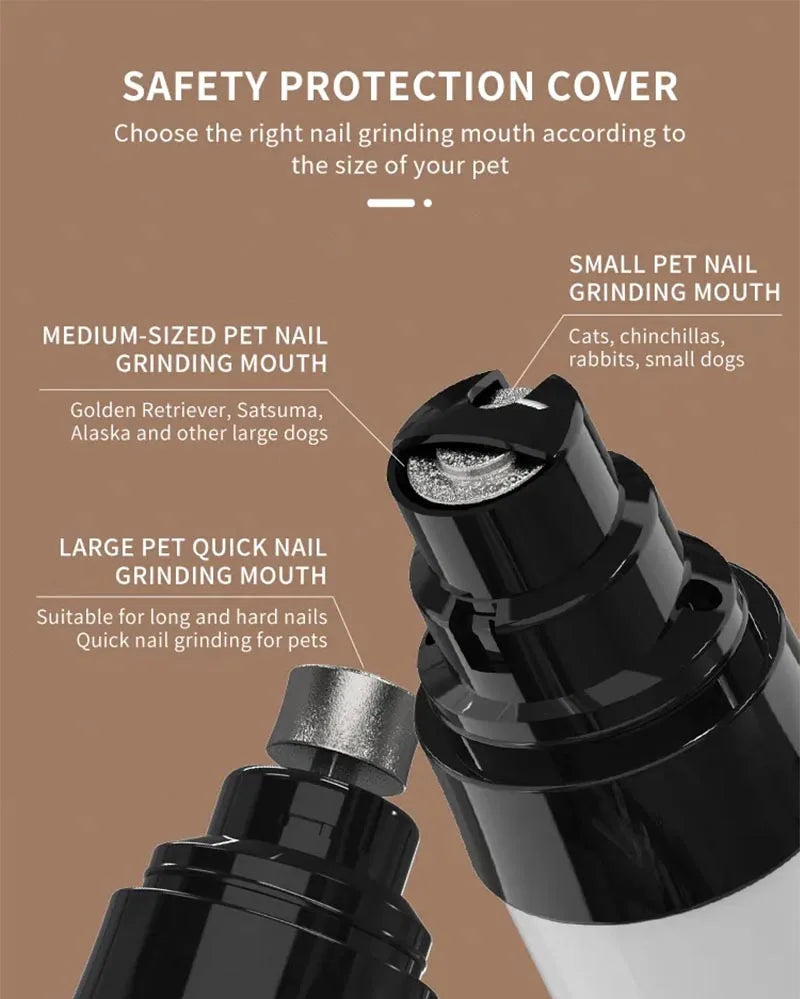 Painless Electric Dog Nail Grinder for Small Large Dog Cat Nail Clippers Pet Paws Nail Grooming USB Charging Trimmer Pet Supplie