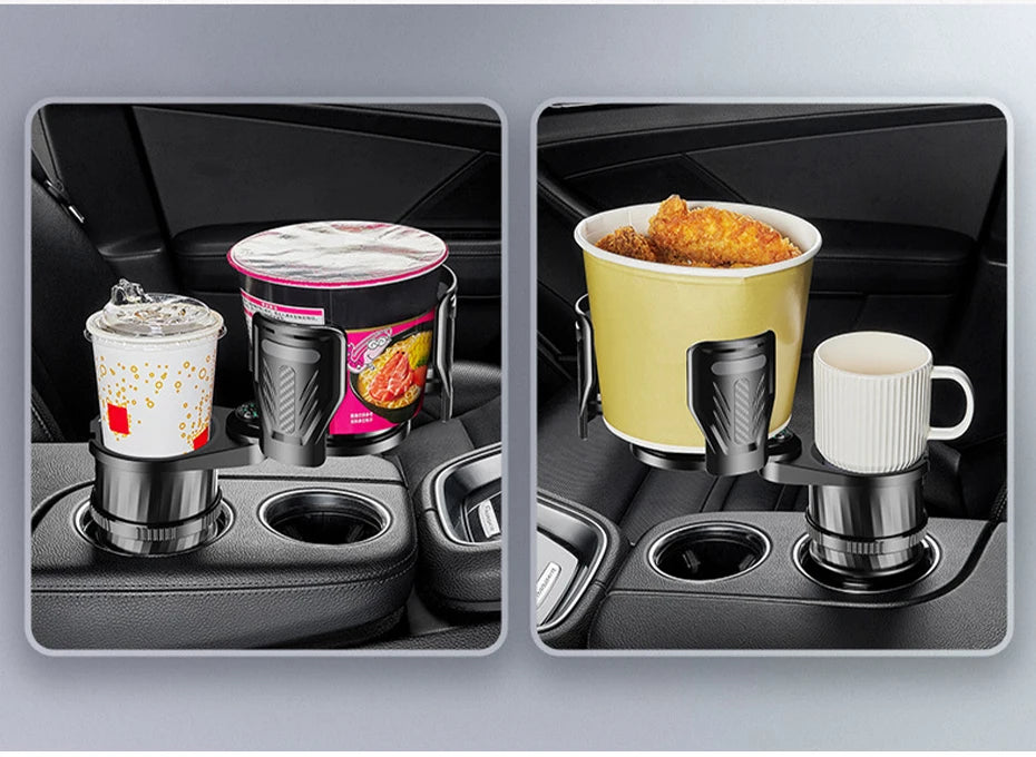 SEAMETAL 2 IN 1 Car Cup Holder Expander Adapter Base Vehicle Drinking Bottle Phone Organizer for Auto Car Styling Accessories