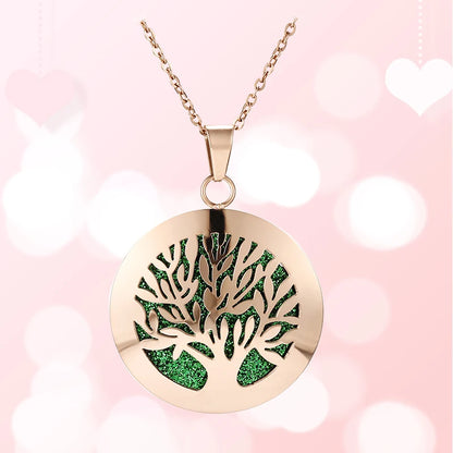 lotus necklace Aromatherapy Essential Oil Diffuser Locket  Perfume Necklace Stainless Steel Locket with Felt Pads For Woman