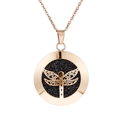 lotus necklace Aromatherapy Essential Oil Diffuser Locket  Perfume Necklace Stainless Steel Locket with Felt Pads For Woman