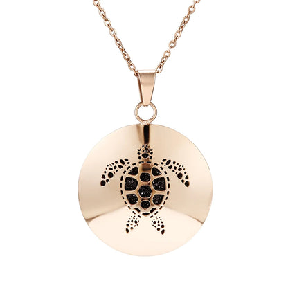 lotus necklace Aromatherapy Essential Oil Diffuser Locket  Perfume Necklace Stainless Steel Locket with Felt Pads For Woman