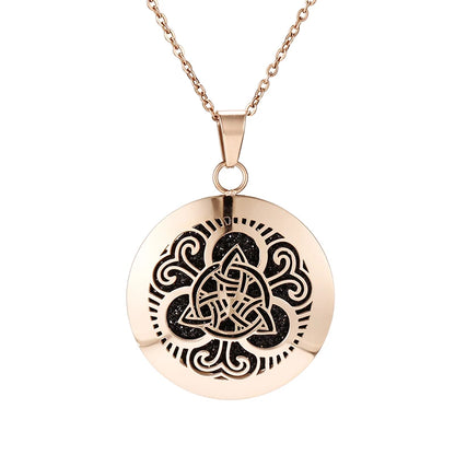 lotus necklace Aromatherapy Essential Oil Diffuser Locket  Perfume Necklace Stainless Steel Locket with Felt Pads For Woman