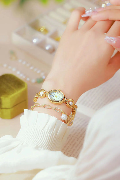Bee Sister New Luxury Brand Women Wrist Watches Small Green Classic Stainless Steel Reloj De Mujer Fashion Watch for Ladies