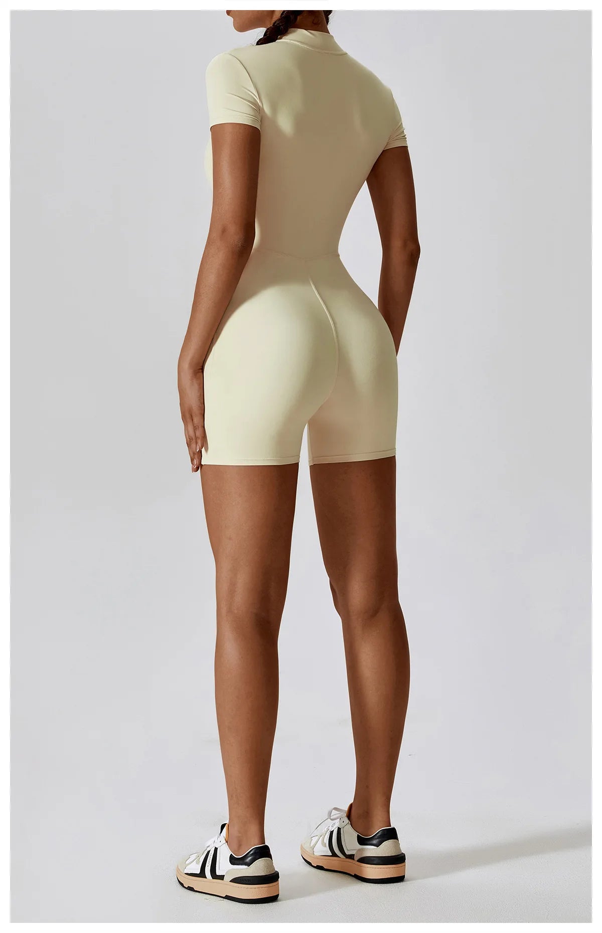 Yoga Jumpsuit Summer Short Sleeve Zipper Sports Wear Gym Fitness Sports Bodysuits Women Dance Running Workout Clothes Yoga Suit