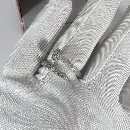 Exquisite Screw Rings for Woman Adjustable Crystal Zircon Copper Ring Nightclub Party Girl's Unusual Fashion Jewelry Accessories