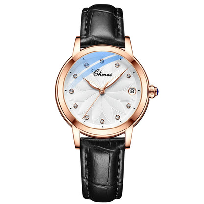 New CHENXI Women Automatic Mechanical Watch Top Brand Luxury Wrist Watch Waterproof Female Leather Business Clock Reloj de mujer