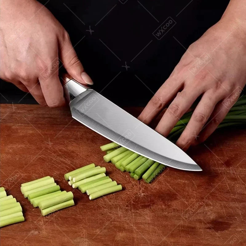 WXCOO Handmade Kitchen Knives Stainless Steel Meat Cleaver Sharp Boning Knife Slaughter Skinning Splitting Knives Fruit Knife
