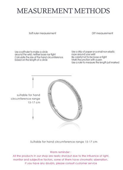 MOONLIGHT Fashion Cubic Zirconia Cuff Bangles for Women Trendy Titanium Steel Circular Classic Bracelet Female Jewelry Gift