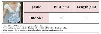 2024 New White Lace Tied Square Neck Summer T-shirts Chic Elegant Short Sleeve Tee Cotton Y2K Street Casual Bow Tie-up Top Women